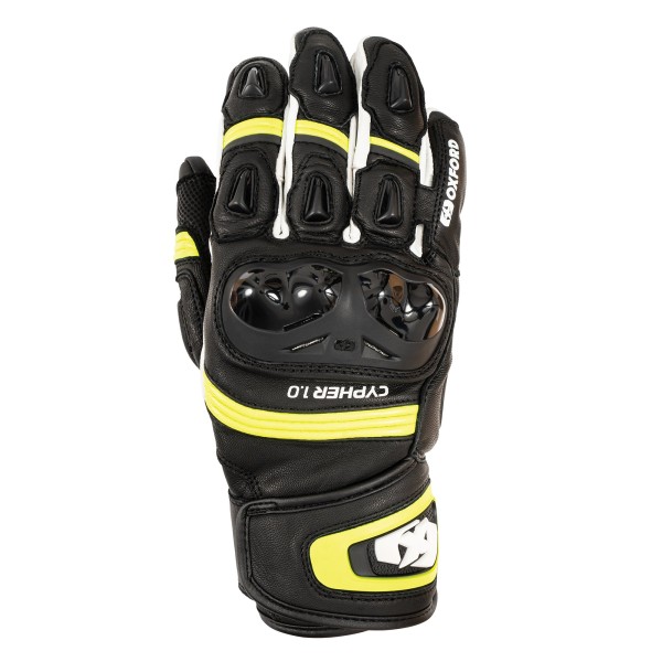Oxford Oxford cypher 1.0 short leather ms glove blk/yellow/white